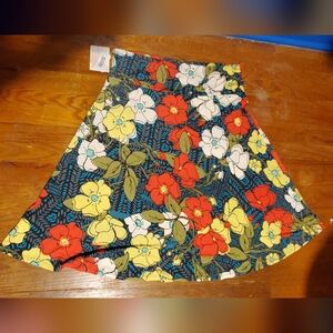 LulaRoe 3XL Azure bright flowy flower skirt